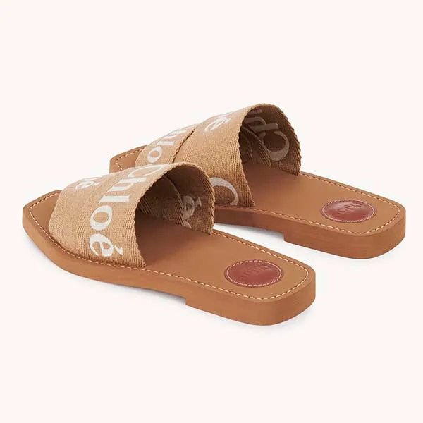 Dép Nữ Chloé Woody Mule Slides Beige Màu Be Size 35 - Dép - Vua Hàng Hiệu