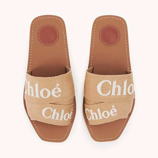 Dép Nữ Chloé Woody Mule Slides Beige Màu Be Size 35 - Dép - Vua Hàng Hiệu