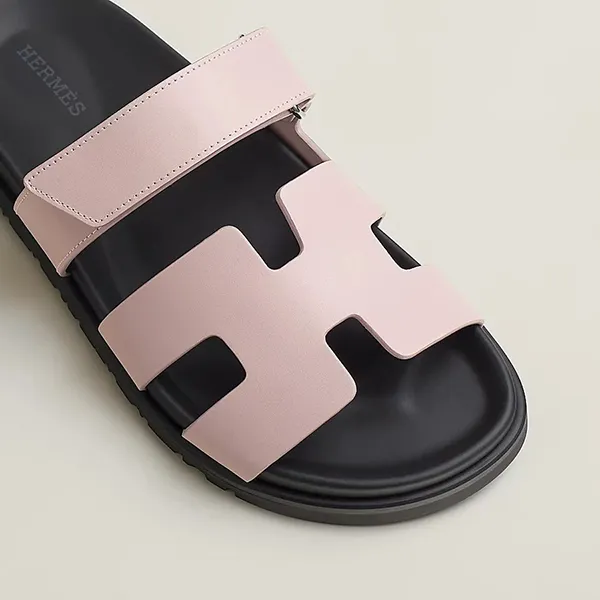 Dép Nữ Hermès Chypre Sandal Rose Cancan Màu Hồng/Đen Size 36