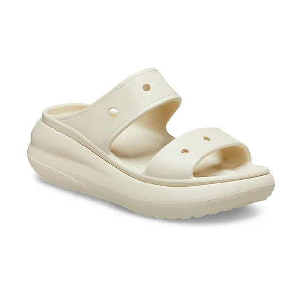 Dép Unisex Crocs Classic Crush Sandals Bone 207670-2Y2 Màu Kem Size W8 - Dép - Vua Hàng Hiệu