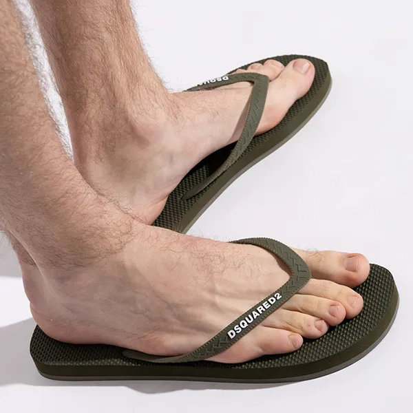 Dép Xỏ Ngón Nam Dsquared2 Flip Flop FFM0001 17200001 8085 Màu Xanh Rêu Size 42 - Dép - Vua Hàng Hiệu