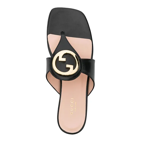 Dép Xỏ Ngón Nữ Gucci Blondie Thong-strap Sandals 739048C9D00 Màu Đen Size 35