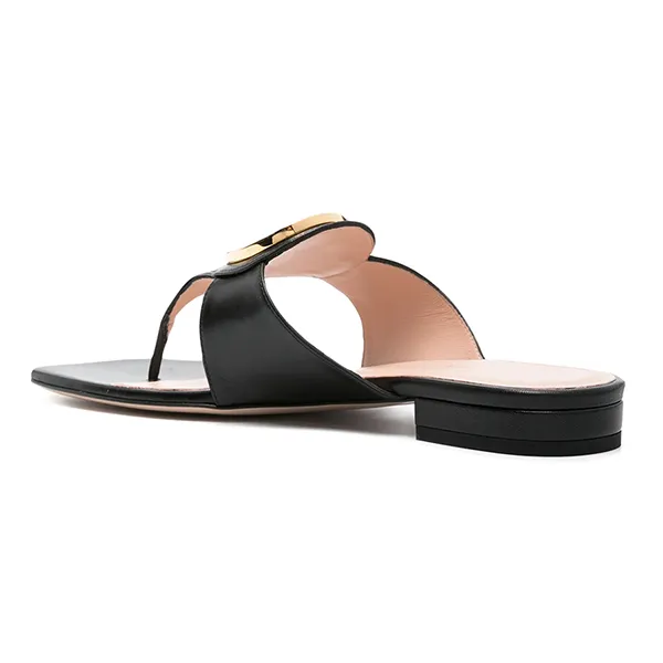 Dép Xỏ Ngón Nữ Gucci Blondie Thong-strap Sandals 739048C9D00 Màu Đen Size 35