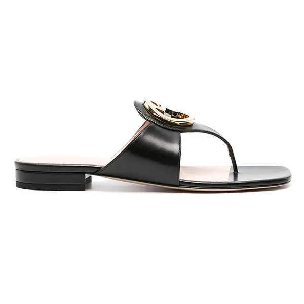 Dép Xỏ Ngón Nữ Gucci Blondie Thong-strap Sandals 739048C9D00 Màu Đen Size 35