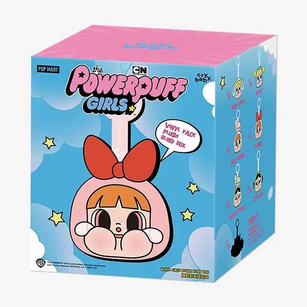 Móc Khóa Pop Mart Crybaby x Powerpuff Girls Series Vinyl Face Plush Blind Box Màu Hồng - Phụ kiện - Vua Hàng Hiệu