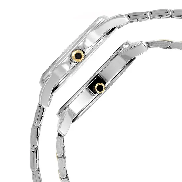 Đồng Hồ Đôi Titan Legan Pair Stainless Steel Strap Watch 17742565BM01 Màu Bạc