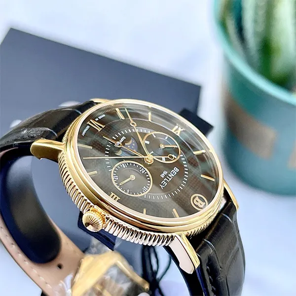 Đồng Hồ Nam Bentley Moonphase Watch BL1865-30MKBB Màu Đen Vàng