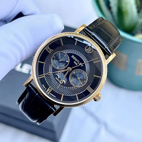 Đồng Hồ Nam Bentley Moonphase Watch BL1865-30MKBB Màu Đen Vàng