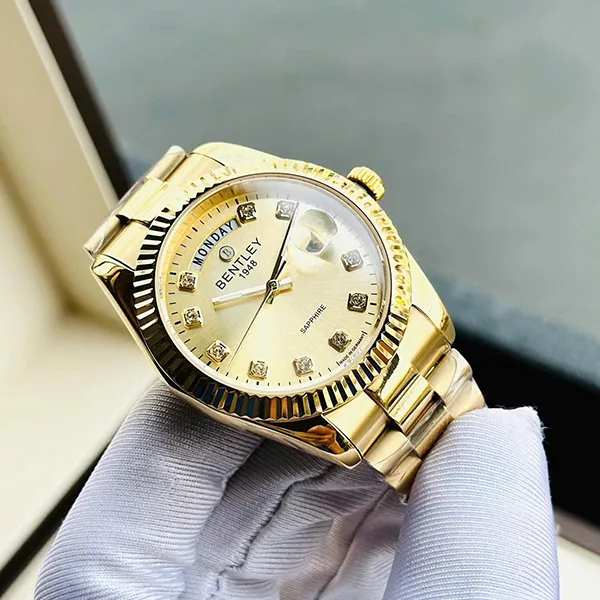 Đồng Hồ Nam Bentley Quartz BL2333-10MKKI 40mm Màu Vàng Gold - Đồng hồ - Vua Hàng Hiệu