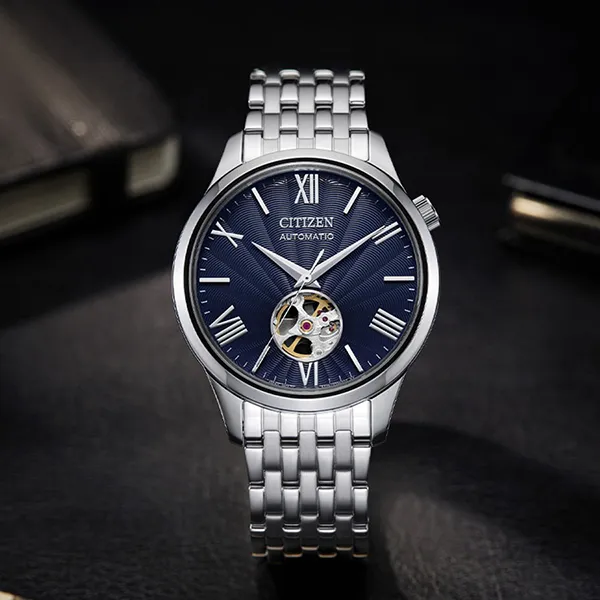 Đồng Hồ Nam Citizen Mechanical Automatic Watch NH9130-84L Màu Xanh Bạc