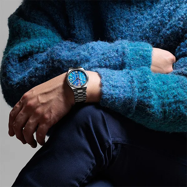 Đồng Hồ Nam Citizen Tsuyosa Automatic Rainbow Dial Watch NJ0151-53W Màu Bạc Xanh