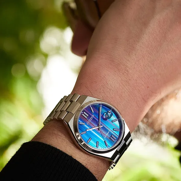 Đồng Hồ Nam Citizen Tsuyosa Automatic Rainbow Dial Watch NJ0151-53W Màu Bạc Xanh