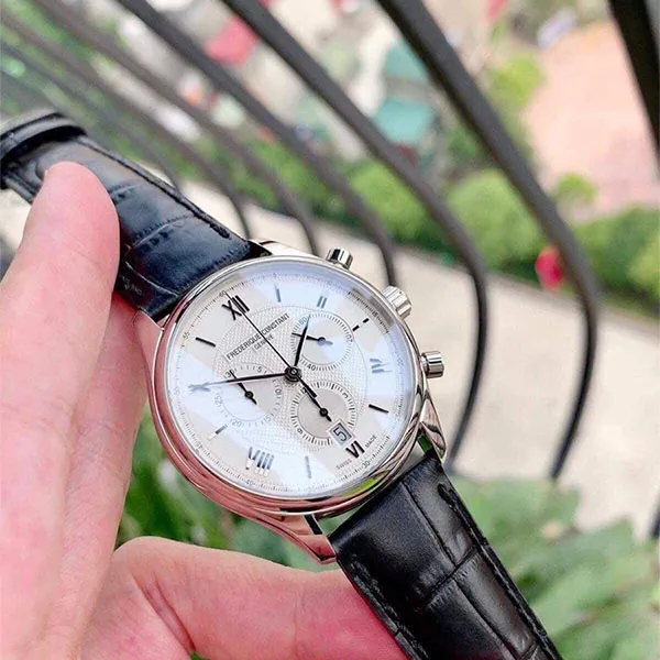 Đồng Hồ Nam Frederique Constant Classics Quartz Chronograph FC-292MS5B6 Màu Đen - Trắng