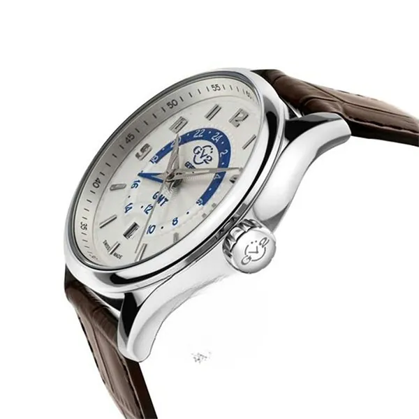 Đồng Hồ Nam Gv2 By Gevril Giromondo Quartz Silver Dial Watch 42301 Màu Trắng Nâu - Đồng hồ - Vua Hàng Hiệu