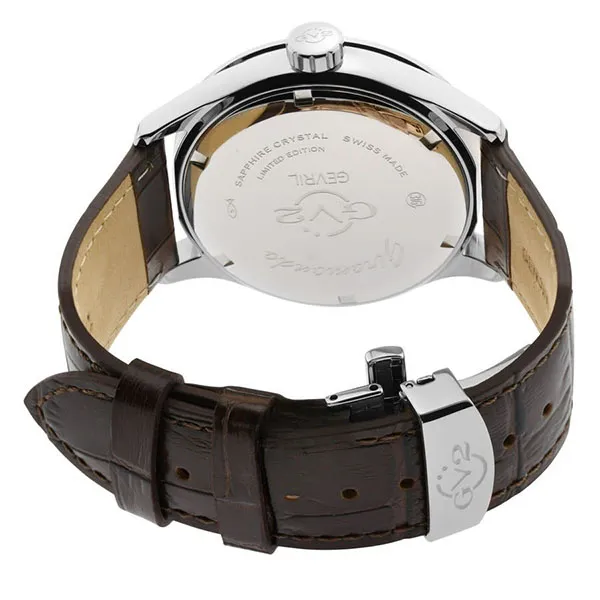 Đồng Hồ Nam Gv2 By Gevril Giromondo Quartz Silver Dial Watch 42301 Màu Trắng Nâu - Đồng hồ - Vua Hàng Hiệu