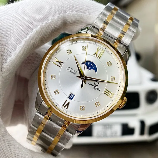 Đồng Hồ Nam Carnival Automatic 8097G-CV-T (8097G) Màu Vàng Trắng - Đồng hồ - Vua Hàng Hiệu