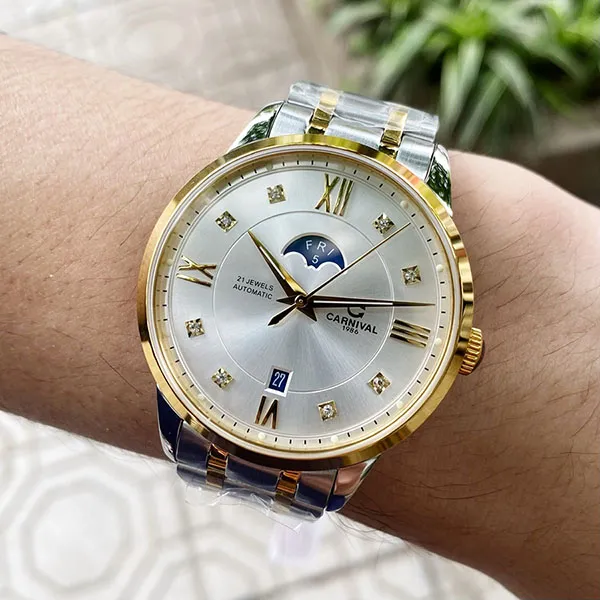 Đồng Hồ Nam Carnival Automatic 8097G-CV-T (8097G) Màu Vàng Trắng - Đồng hồ - Vua Hàng Hiệu