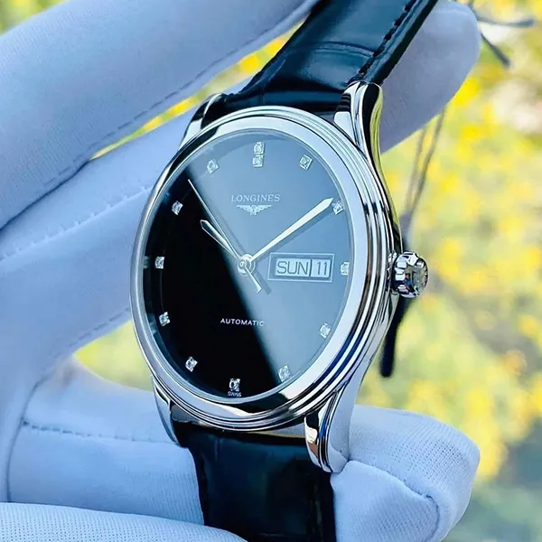 Đồng Hồ Nam Longines Automatic Watch L4.899.4.57.2 Màu Đen Bạc - Đồng hồ - Vua Hàng Hiệu