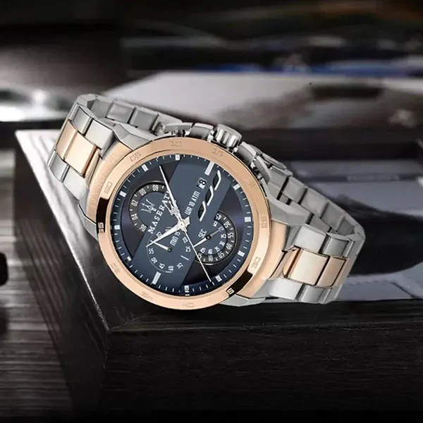Đồng Hồ Nam Maserati Ingegno Chronograph Quartz R8873619002 Màu Bạc/Vàng Hồng