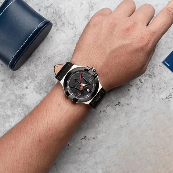 Đồng Hồ Nam Maserati Potenza Black Dial Leather Strap R8851108001 Màu Đen - Đồng hồ - Vua Hàng Hiệu