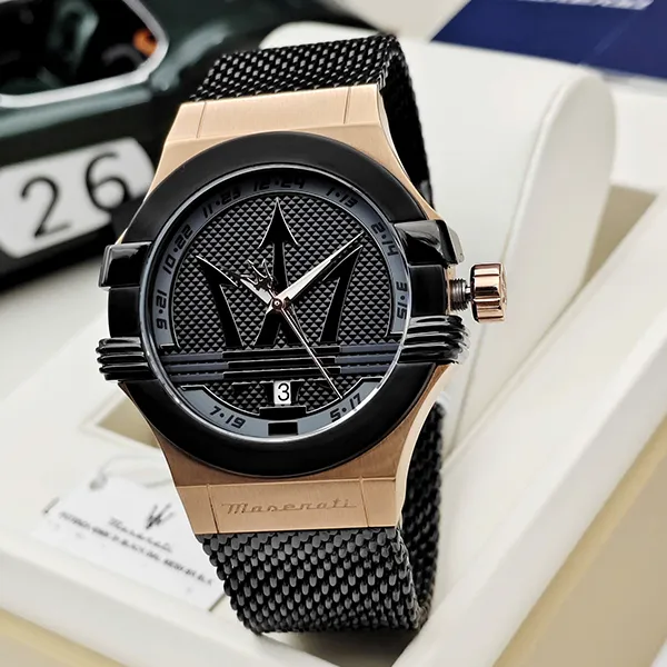Đồng Hồ Nam Maserati Potenza Dây Lưới R8853108010 Màu Đen Vàng Hồng - Đồng hồ - Vua Hàng Hiệu