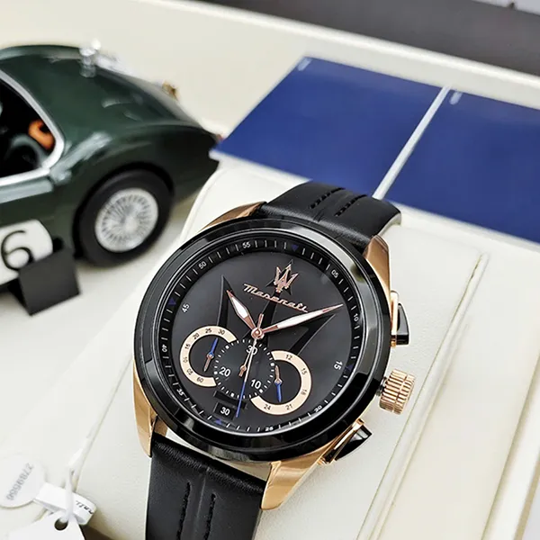 Đồng Hồ Nam Maserati Traguardo Chronograph Quartz R8871612025 Màu Đen