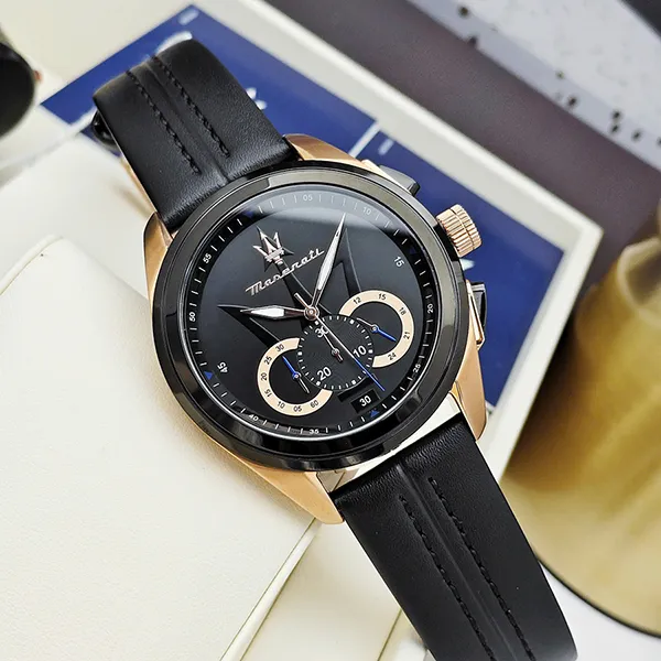 Đồng Hồ Nam Maserati Traguardo Chronograph Quartz R8871612025 Màu Đen