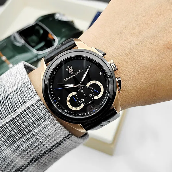 Đồng Hồ Nam Maserati Traguardo Chronograph Quartz R8871612025 Màu Đen