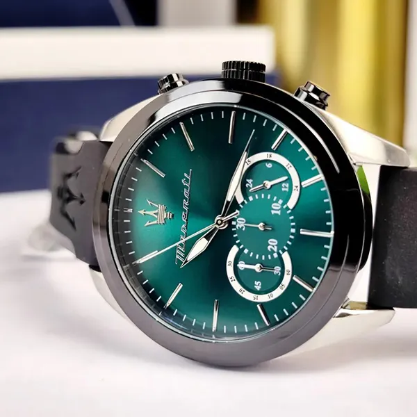 Đồng Hồ Nam Maserati Traguardo Chronograph Quartz R8871612043 Màu Đen Phối Xanh - Đồng hồ - Vua Hàng Hiệu