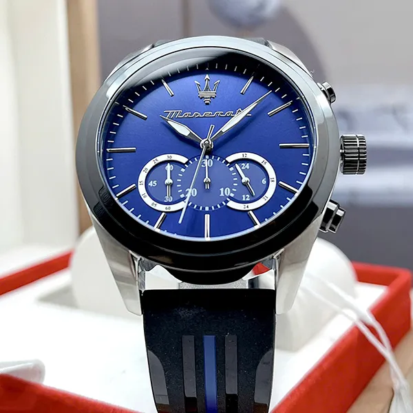 Đồng Hồ Nam Maserati Traguardo Chronograph R8871612044 Màu Xanh Đen