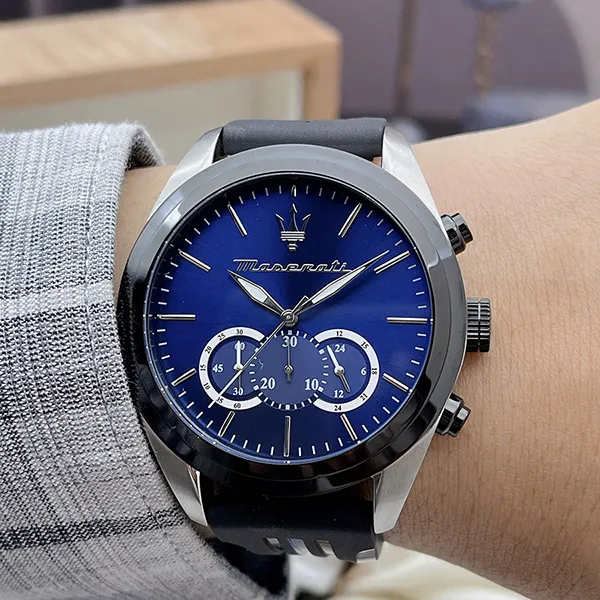 Đồng Hồ Nam Maserati Traguardo Chronograph R8871612044 Màu Xanh Đen
