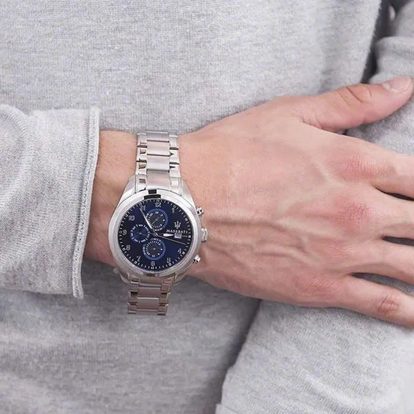 Đồng Hồ Nam Maserati Traguardo Quartz R8853112505 Màu Xanh Bạc - Đồng hồ - Vua Hàng Hiệu