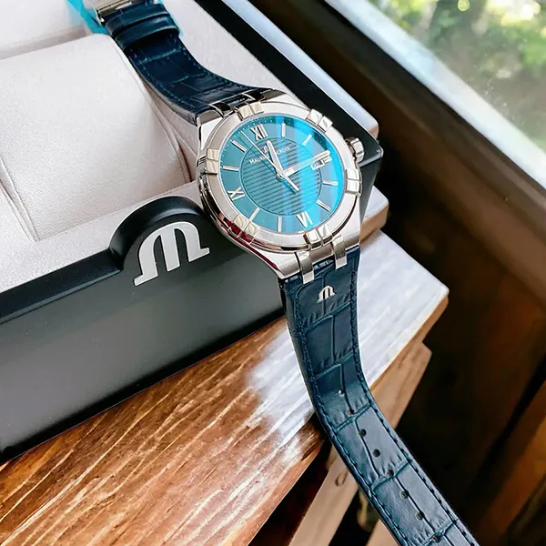 Đồng Hồ Nam Maurice Lacroix Aikon AI1008-SS001-430-1 Màu Xanh Bạc - Đồng hồ - Vua Hàng Hiệu