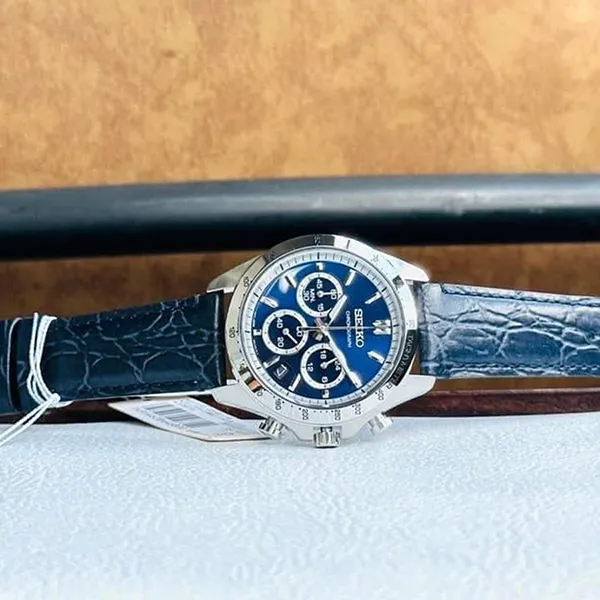 Đồng Hồ Nam Seiko Quartz Chronograph Tachymeter Spirit SBTR019 Màu Xanh Navy