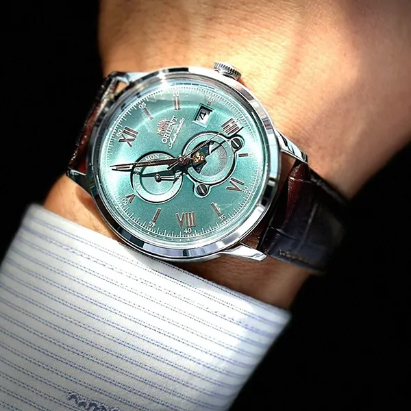 Đồng Hồ Nam Orient Automatic Watch RA-AK0805E30B Màu Bạc Xanh