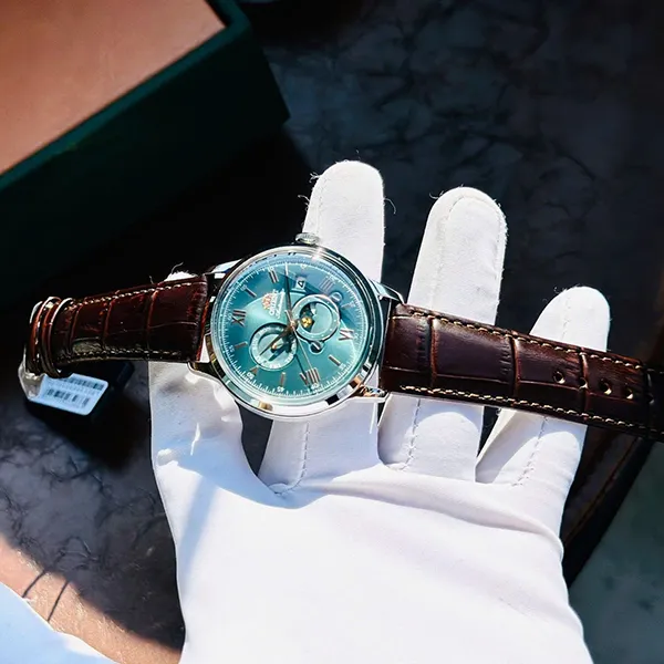 Đồng Hồ Nam Orient Automatic Watch RA-AK0805E30B Màu Bạc Xanh