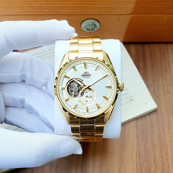 Đồng Hồ Nam Orient Semi Skeleton RA-AR0007S10B Màu Vàng