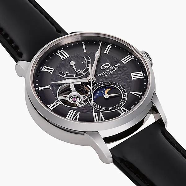 Đồng Hồ Nam Orient Star Automatic Sun And Moon Watch RE-AY0107N Màu Đen - Đồng hồ - Vua Hàng Hiệu