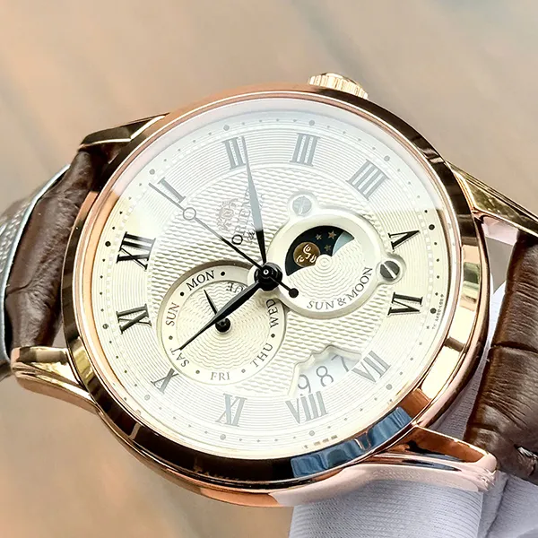 Đồng Hồ Nam Orient Sun And Moon Gen 3 RA-AK0007S10B (RN-AK0001S) Watch Màu Nâu