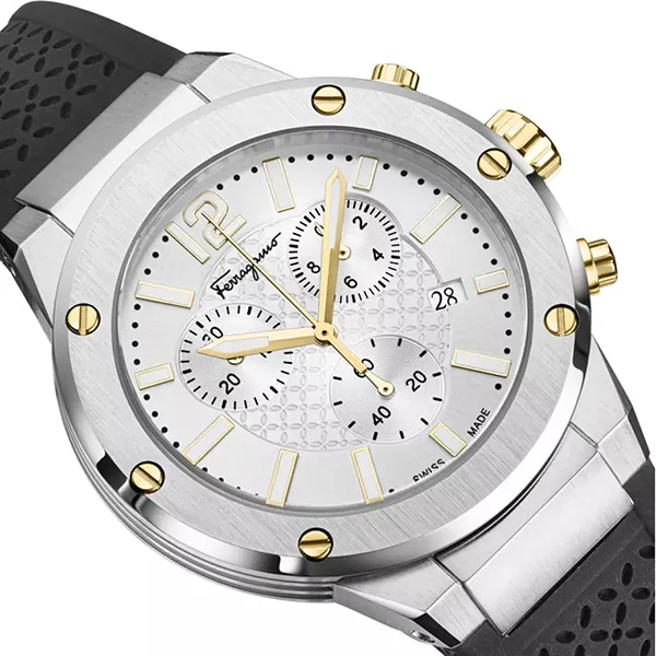 Đồng Hồ Nam Salvatore Ferragamo F-80 Chronograph Quartz Watch SFJE00224 Màu Đen - Đồng hồ - Vua Hàng Hiệu