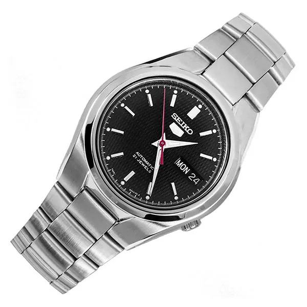 Đồng Hồ Nam Seiko 5 Automatic Black Dial Men Watch SNK607K1 Màu Bạc - Đen - Đồng hồ - Vua Hàng Hiệu