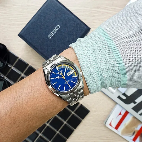 Đồng Hồ Nam Seiko 5 Automatic Blue Dial Watch SNKK27K1 Màu Bạc Xanh - Đồng hồ - Vua Hàng Hiệu