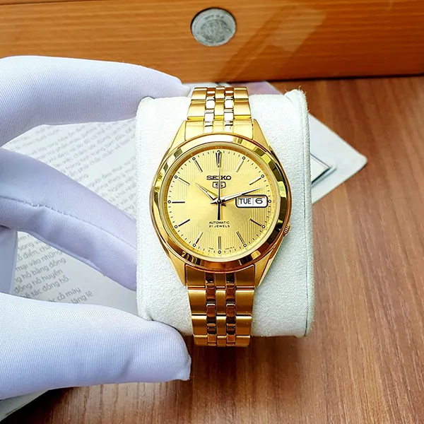 Đồng Hồ Nam Seiko 5 Automatic Gold Dial Men Watch SNKL28K1 Màu Vàng - Đồng hồ - Vua Hàng Hiệu