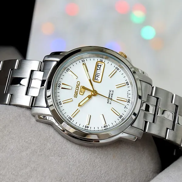 Đồng Hồ Nam Seiko 5 Automatic Watch SNKL77K1 Màu Bạc