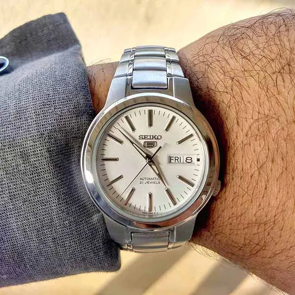 Đồng Hồ Nam Seiko 5 Automatic White Dial Men Watch SNKA01K1 Màu Bạc - Đồng hồ - Vua Hàng Hiệu