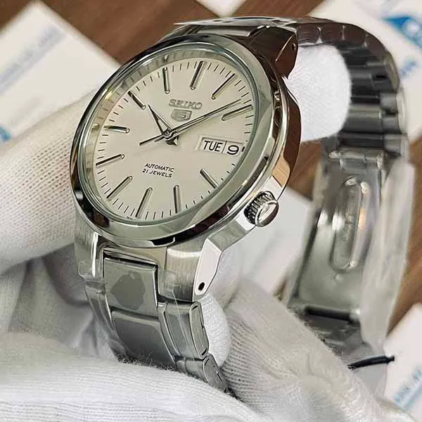 Đồng Hồ Nam Seiko 5 Automatic White Dial Men Watch SNKA01K1 Màu Bạc - Đồng hồ - Vua Hàng Hiệu