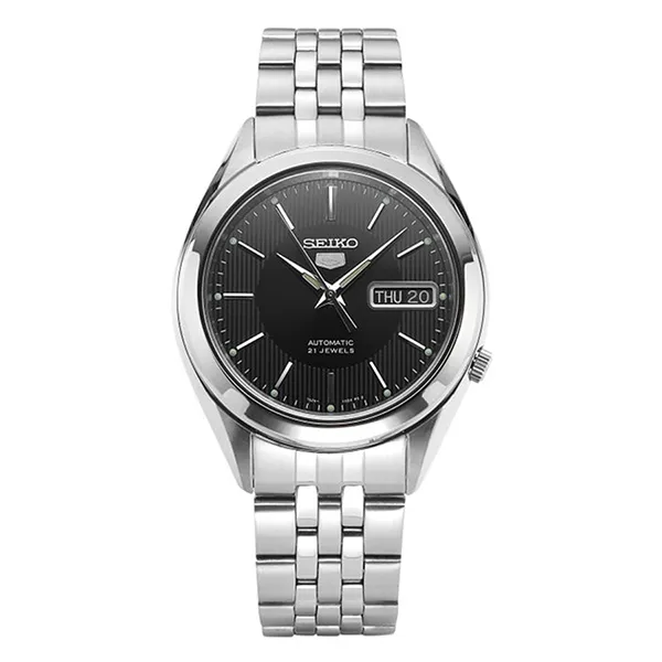 Đồng Hồ Nam Seiko 5 Black Dial Men Watch SNKL23K1 Màu Bạc
