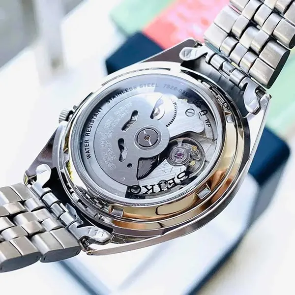 Đồng Hồ Nam Seiko 5 Black Dial Men Watch SNKL23K1 Màu Bạc
