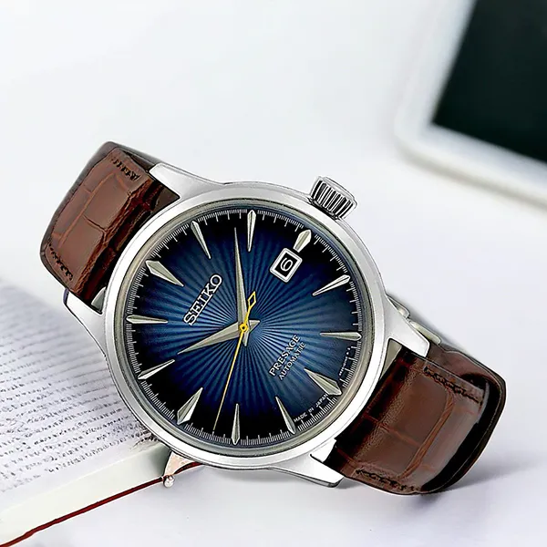 Đồng Hồ Nam Seiko Automatic SRPK15J1 Presagge Cocktail Blue Màu Nâu Xanh - Đồng hồ - Vua Hàng Hiệu