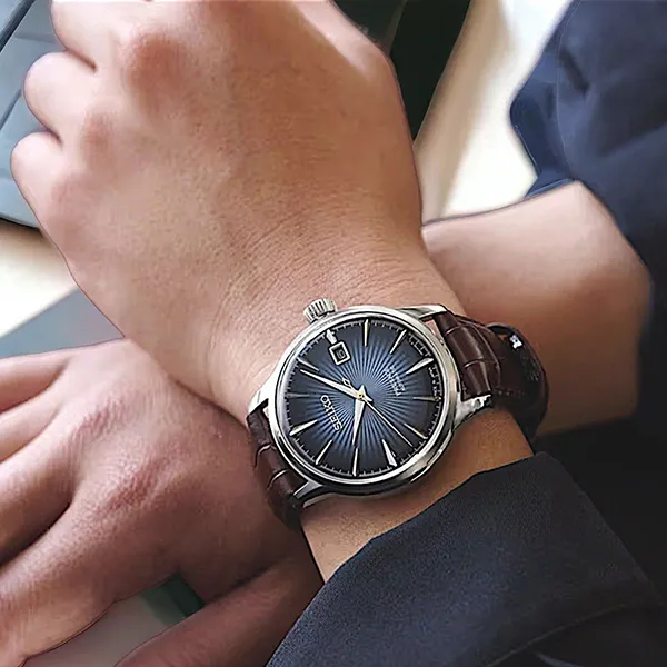 Đồng Hồ Nam Seiko Automatic SRPK15J1 Presagge Cocktail Blue Màu Nâu Xanh - Đồng hồ - Vua Hàng Hiệu